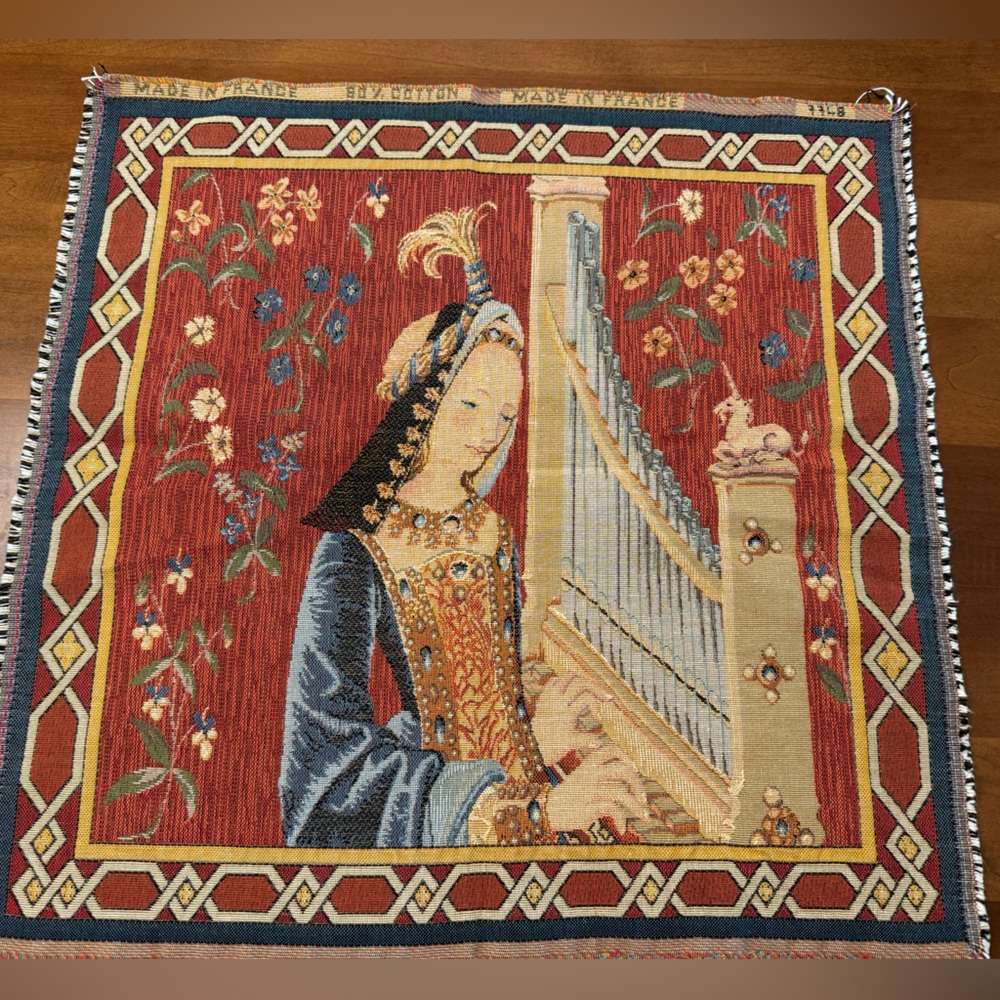 Elegant Red and Gold Tapestry Wall Decor